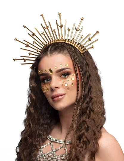 Traka za glavu za odrasle s aureolom od zvijezde i mjeseca