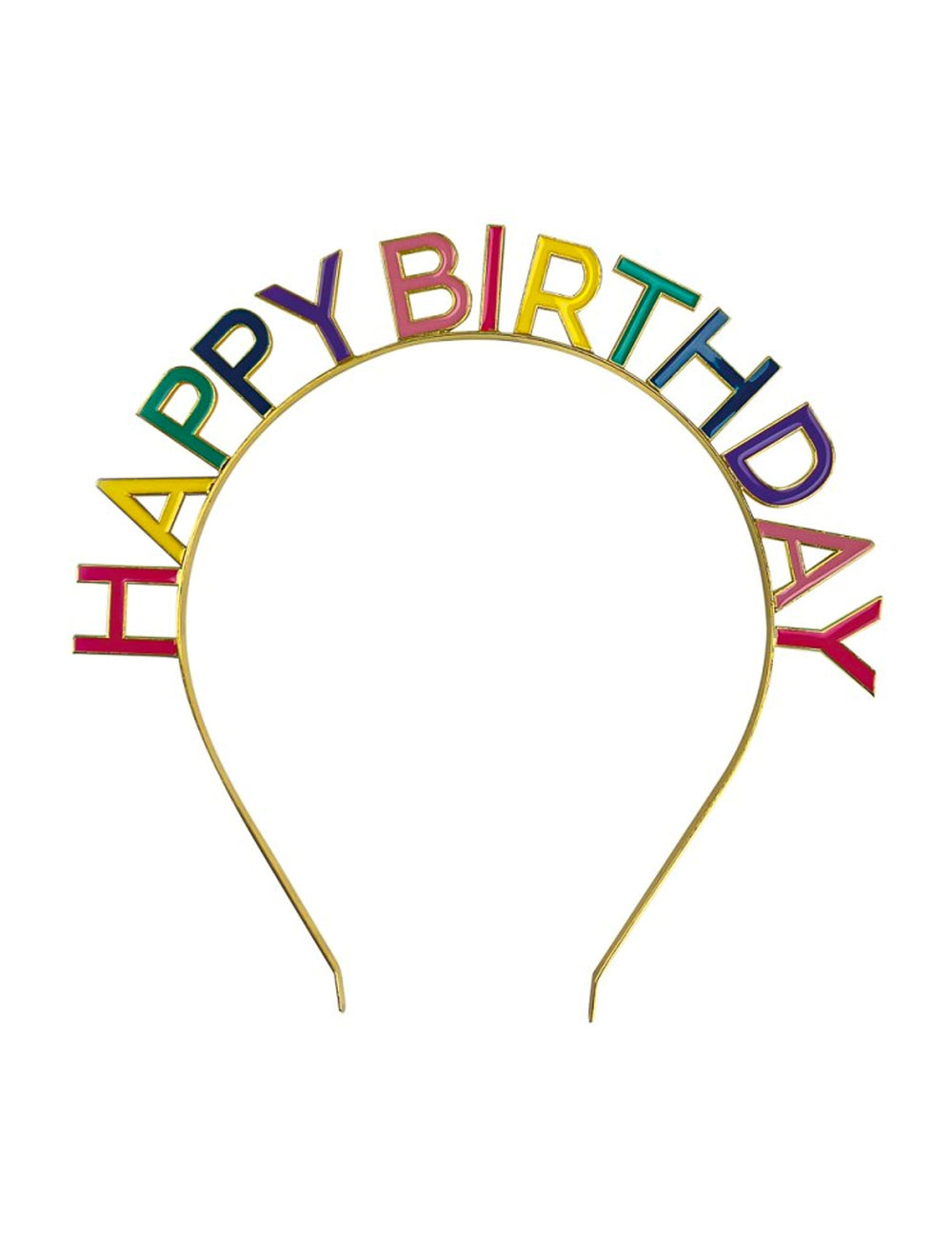 Vue de face du serre-tête Happy Birthday