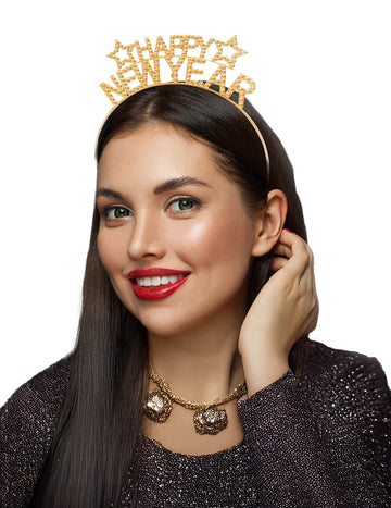 Traka za glavu s cirkonima za odrasle Sretna Nova godina