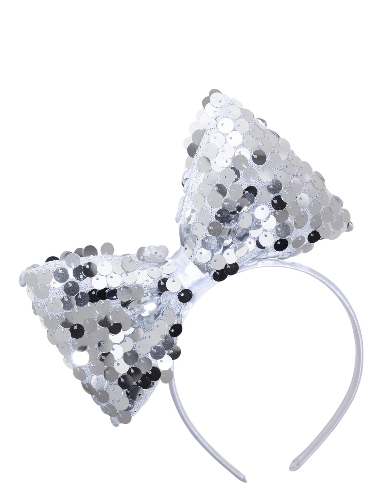 Silver čvor traka s odraslim šljokicama