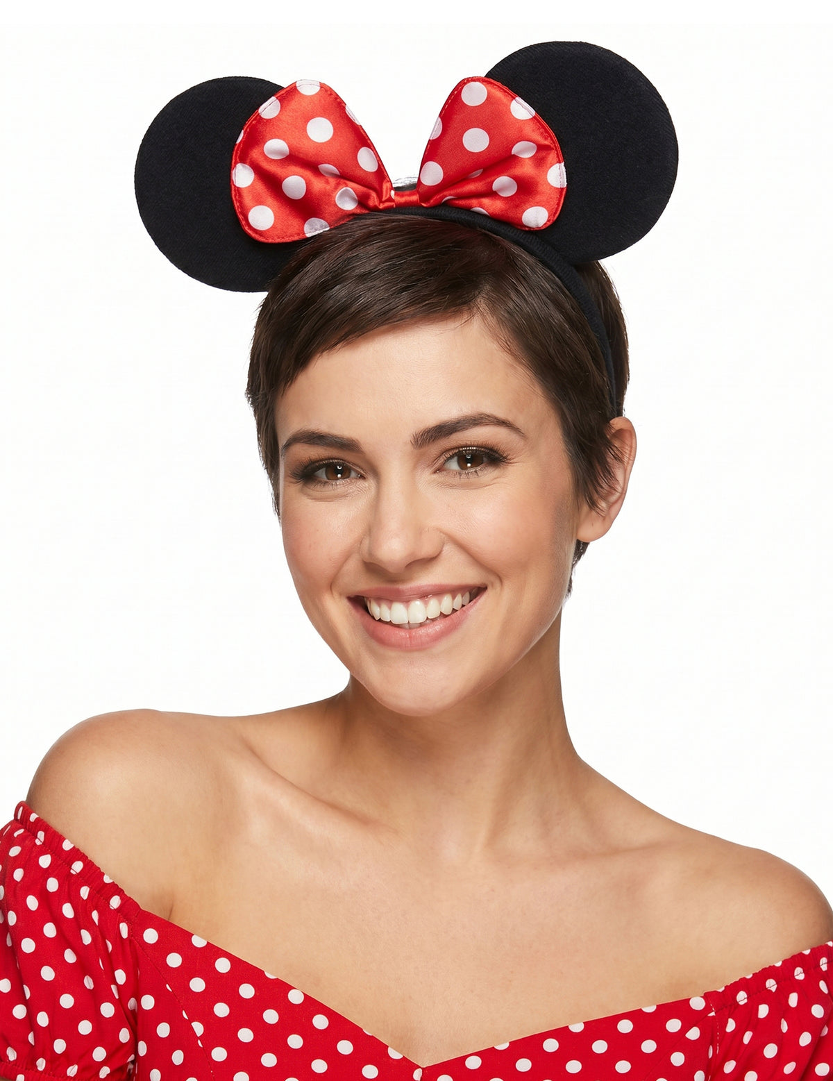 Traka za glavu za mišje uši sa ženskom polka dot čvorom
