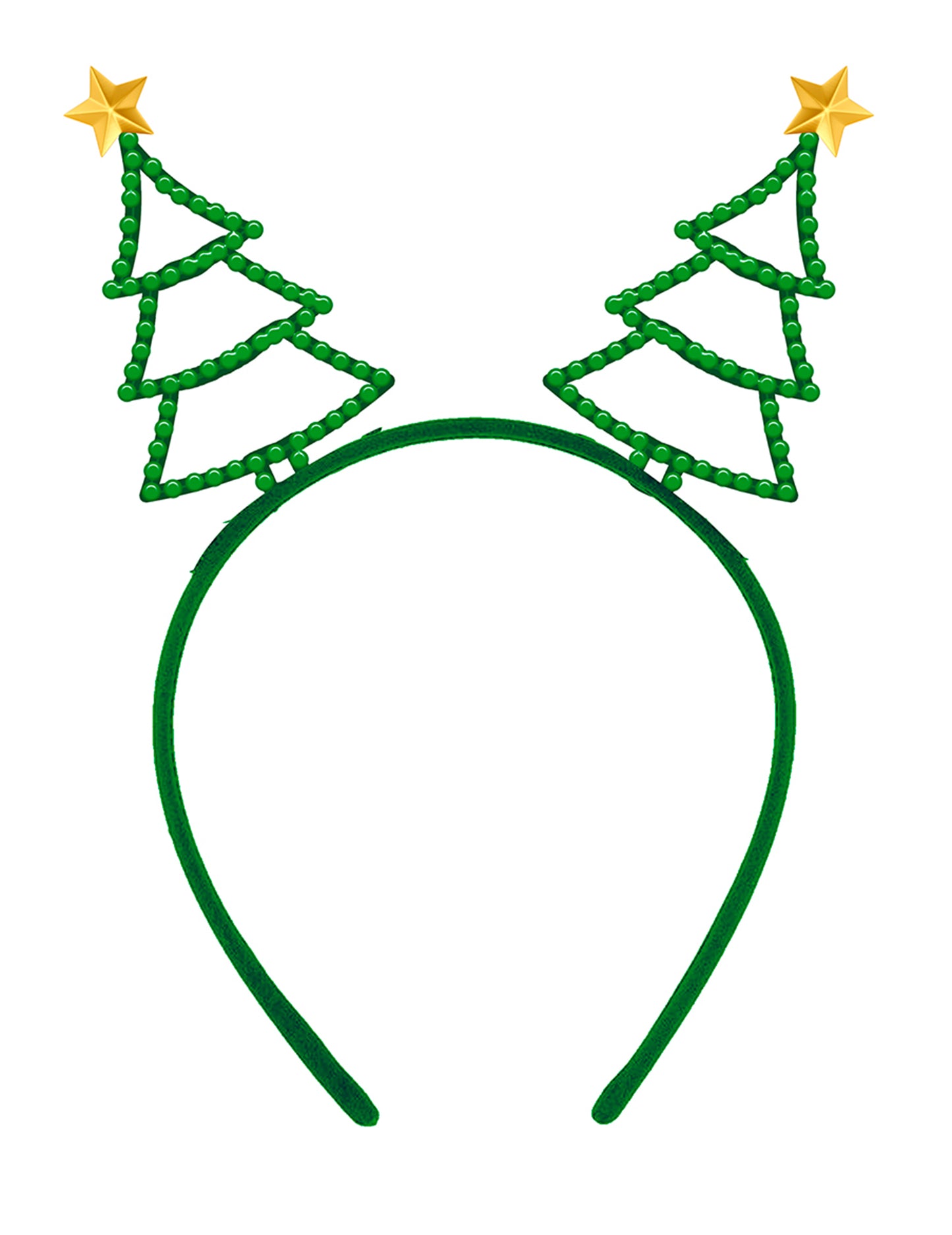 Traka za glavu s cirkonima za odrasle u obliku božićnog drvca