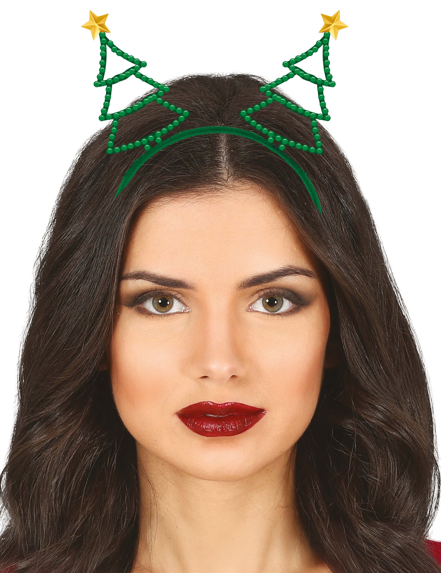 Traka za glavu s cirkonima za odrasle u obliku božićnog drvca