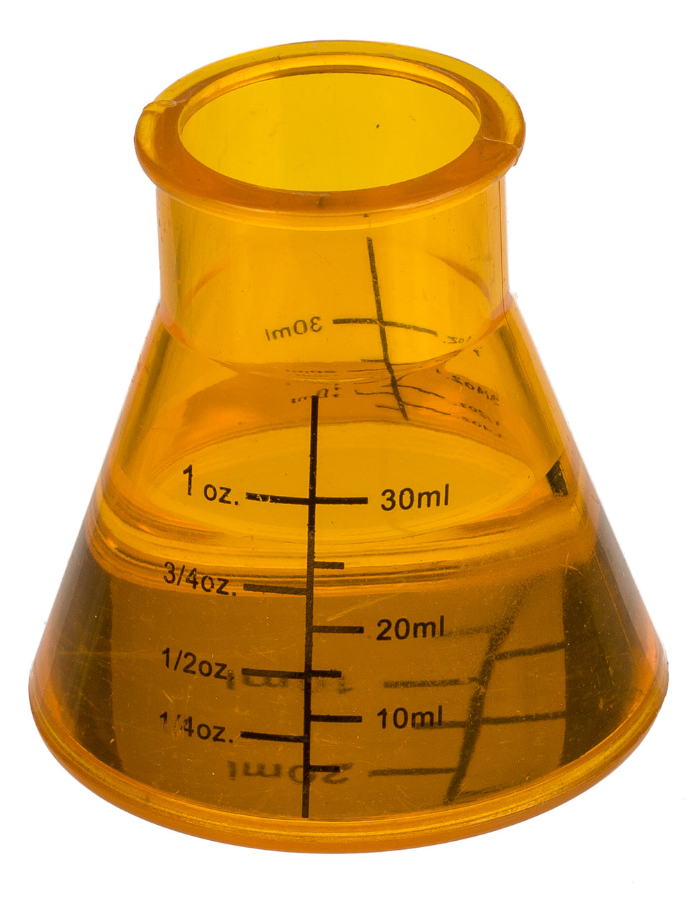 Verre shooter chimiste pour adulte orange gradué