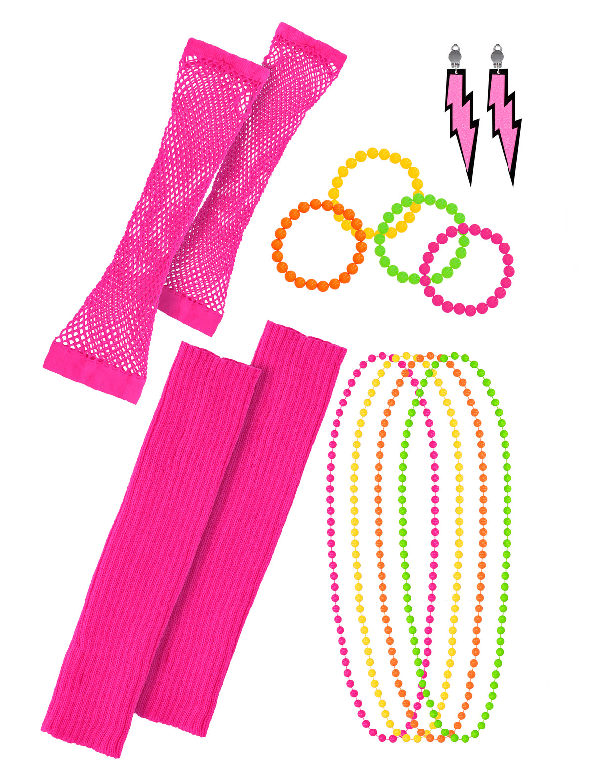 Détail des éléments du set d'accessoires années 80