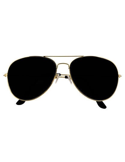 Lunettes de soleil type aviateur du set accessoires capitaine pour adulte