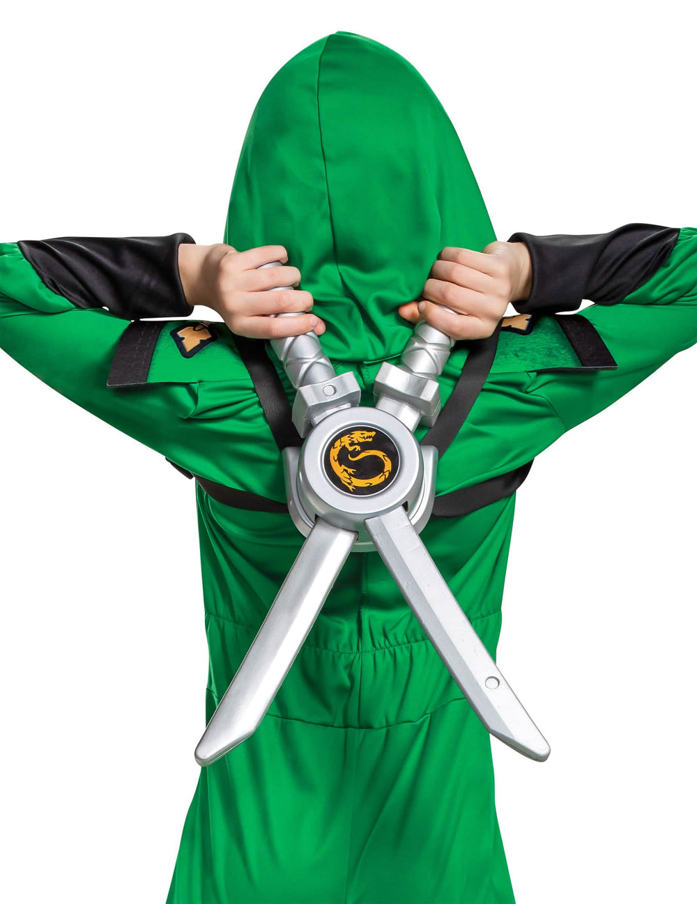 Detalj sustava stražnjeg pričvršćivanja kompleta mačeva Ninjago™ za dijete