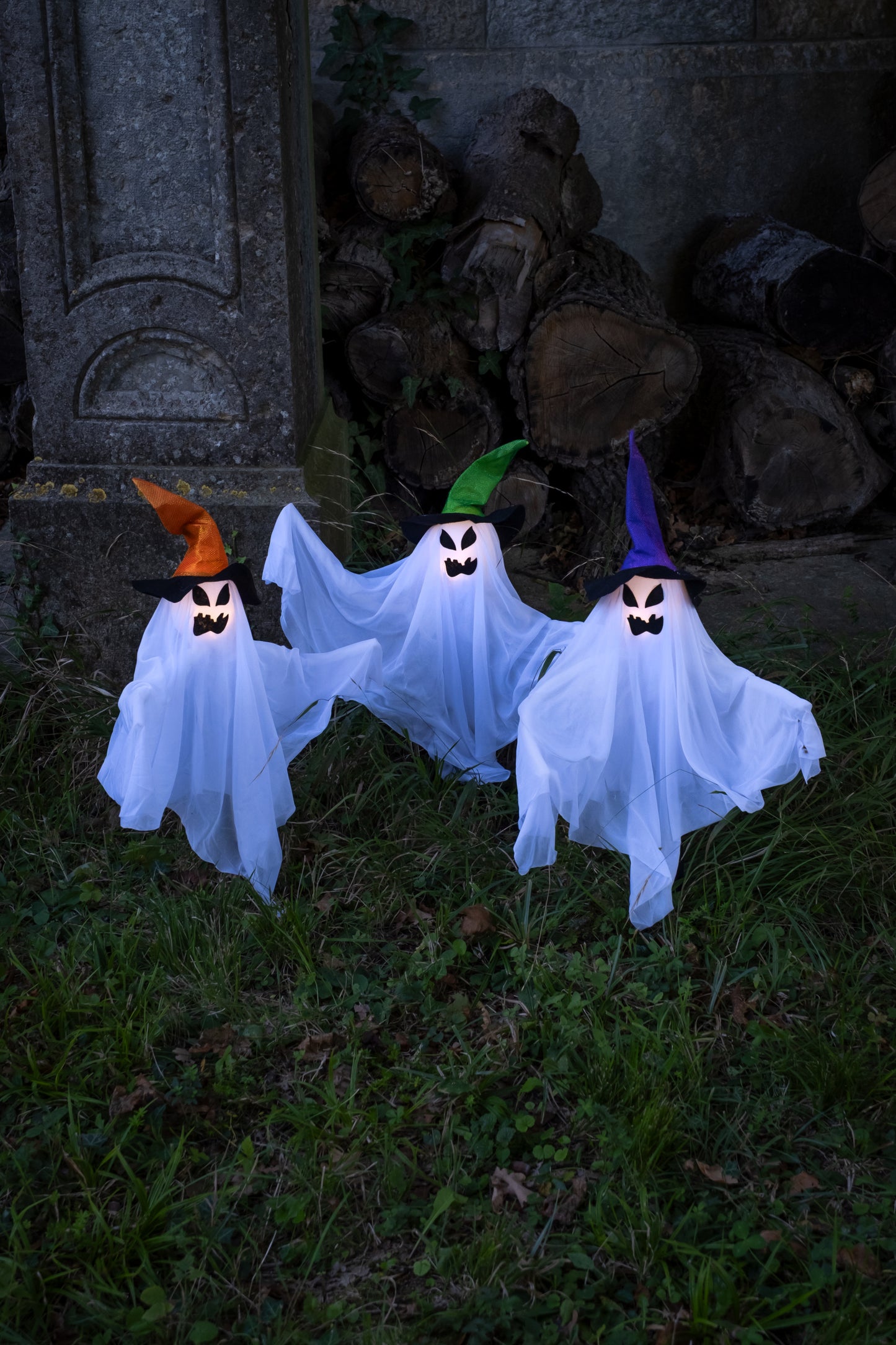 Set od 3 blistave duhove s ulozima 68 cm