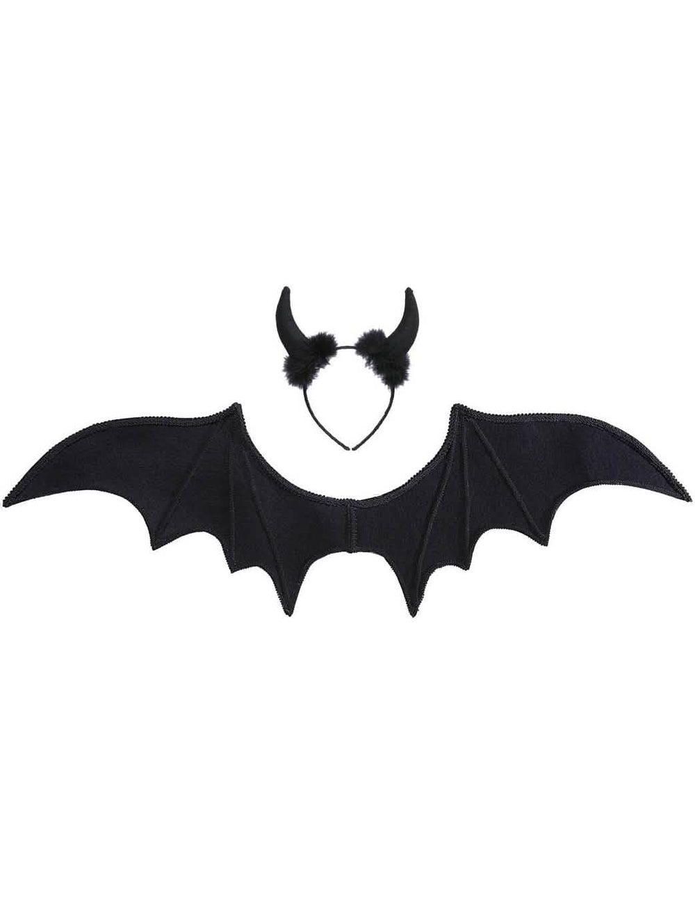 Prikaz krila i trake za glavu seta Halloween demon za ženu