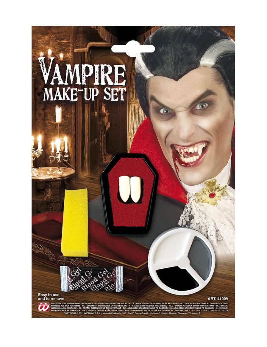 Set šminka vampire za odrasli s očnjacima i lažnom krvlju