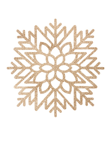 Set od 42 zlatnih podmetača s pahuljicama cm svjetlucavi PVC