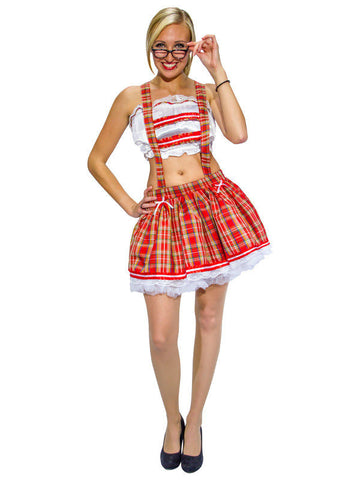 Seksi kostim školske djevojke crveno-bijeli 