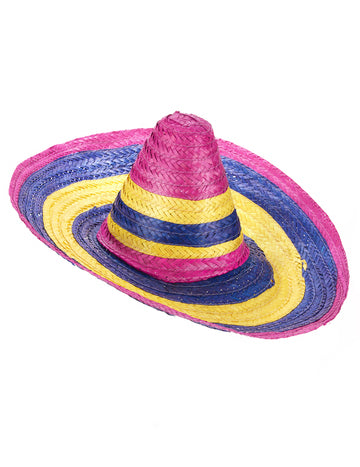 Raznobojni slamnati sombrero za odrasle
