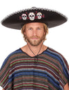 Crni sombrero dia de los muertos odraslih srebrnih završnica