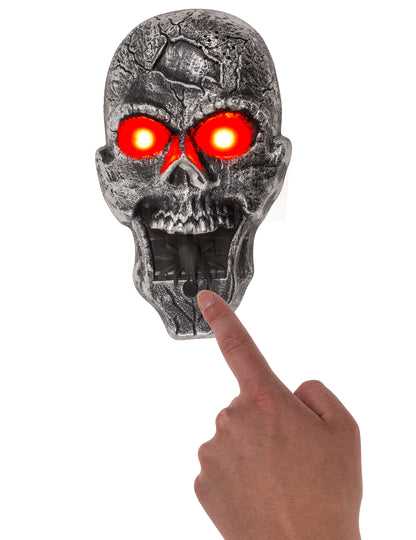 Svjetlosno-zvučno kosturno zvono za vrata 14 x 28 cm