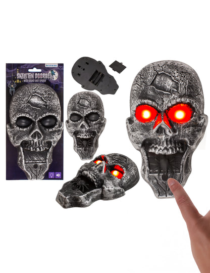 Svjetlosno-zvučno kosturno zvono za vrata 14 x 28 cm