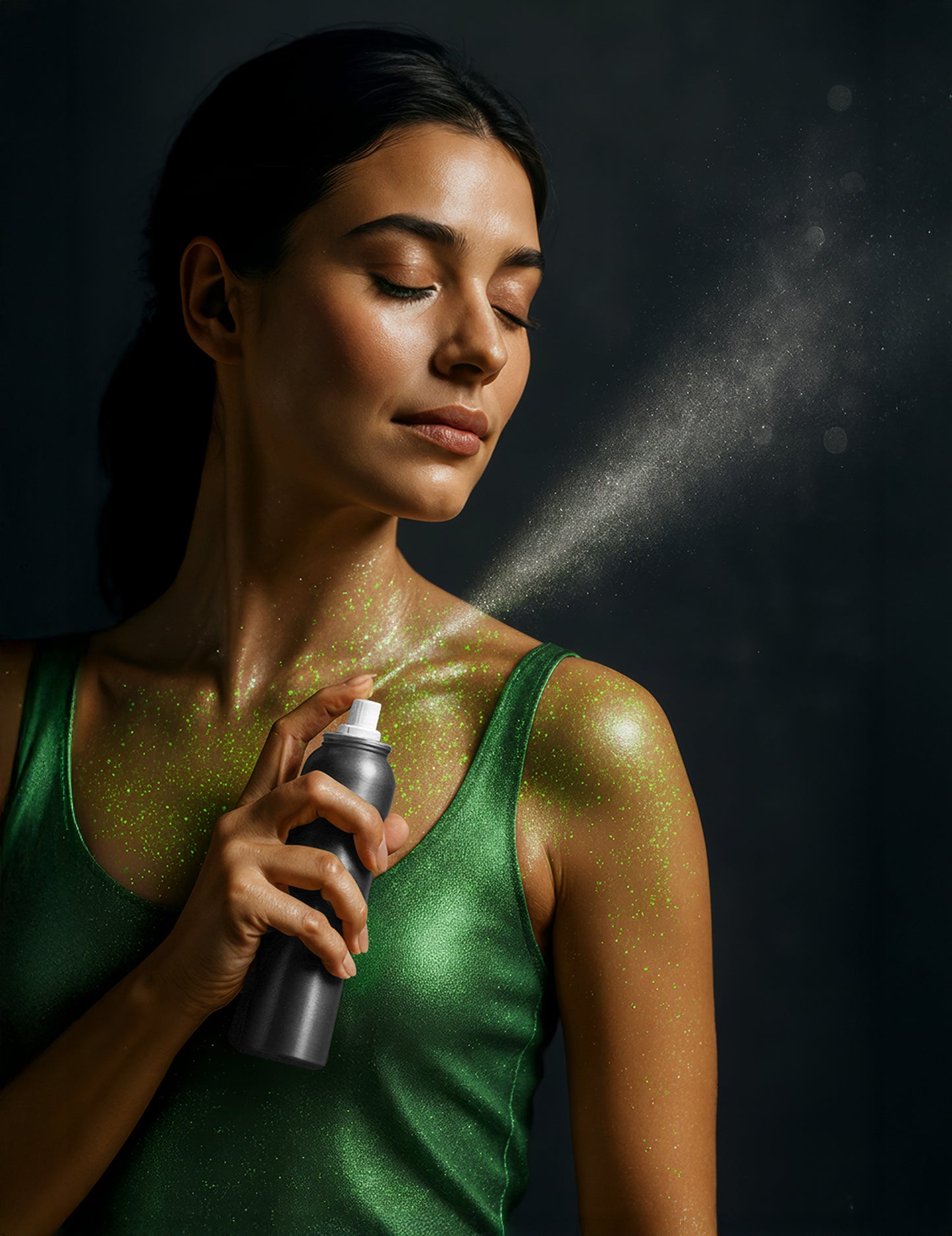 Glitter karoserijski sprej zeleno 75 ml