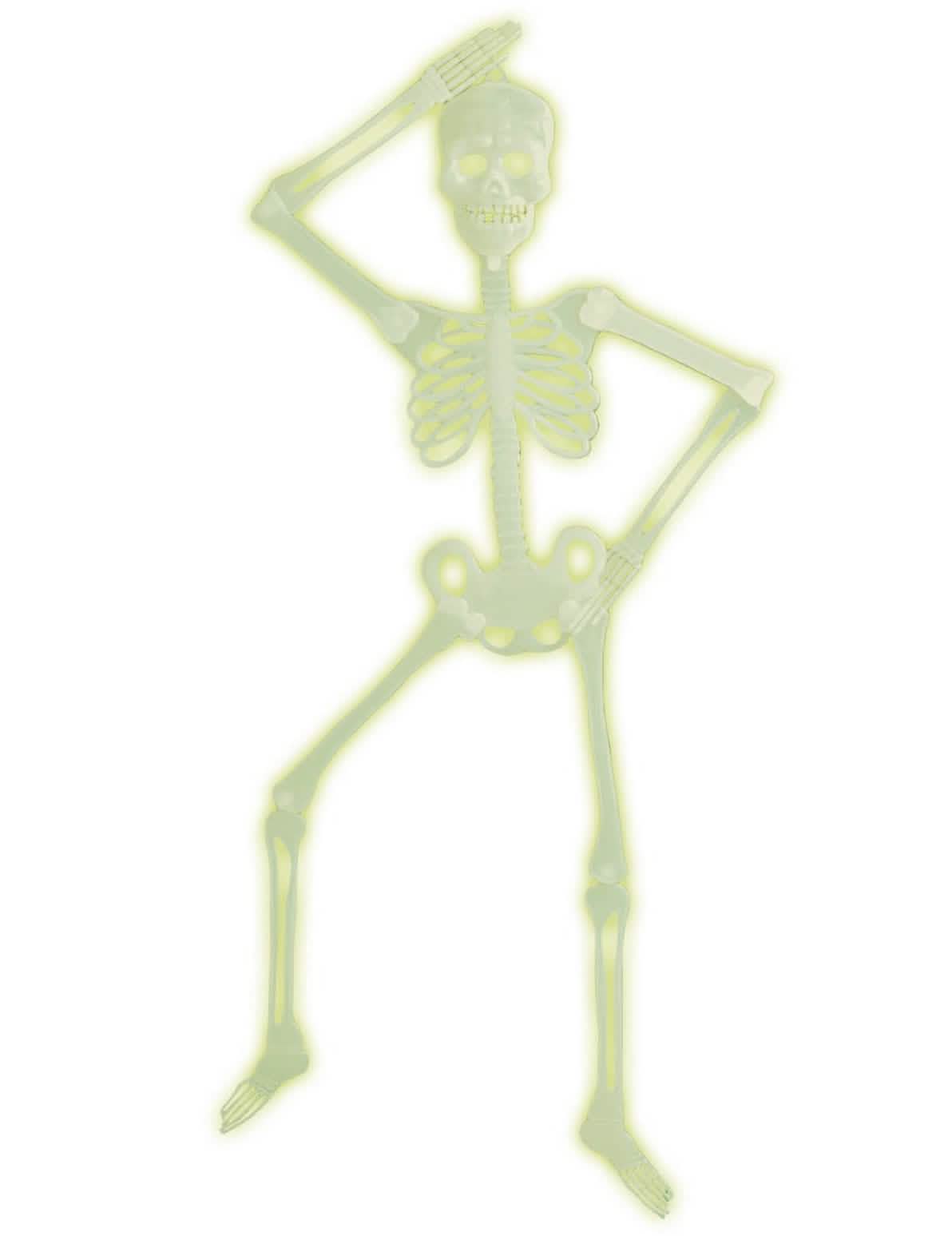 Zglobni fosforescentni zeleni skeleton za halloween