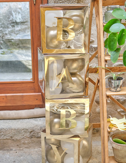 Zlatne baby naljepnice slova 15 cm za baby shower 