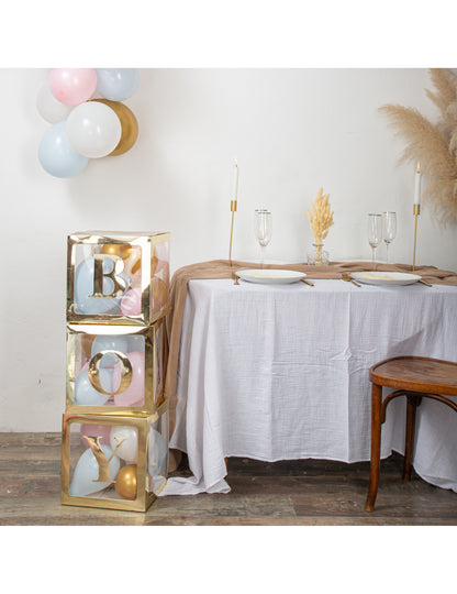 Naljepnice za dječake sa zlatnim slovima, 15 cm za baby shower