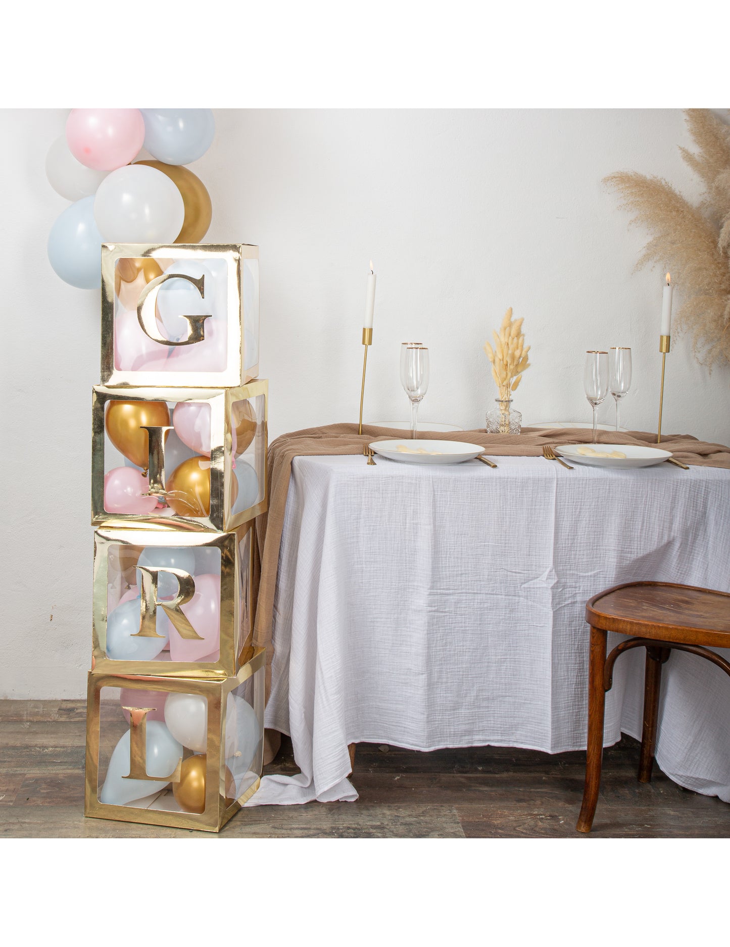 Naljepnice za djevojčice sa zlatnim slovima, 15 cm metalik