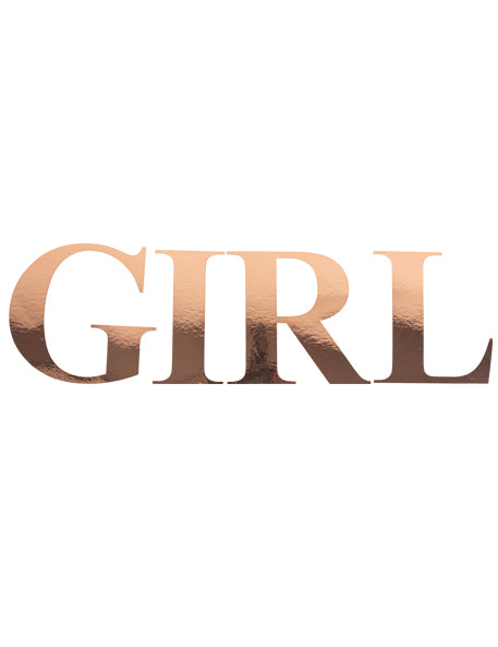 Naljepnice za djevojčice s natpisima, ružičasto zlato 15 cm za baby shower