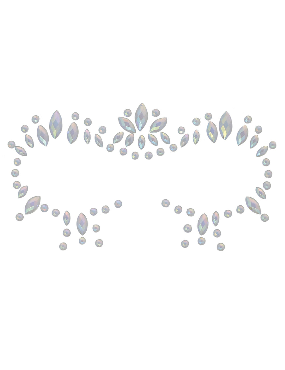 Détail du motif des strass adhésifs phosphorescents