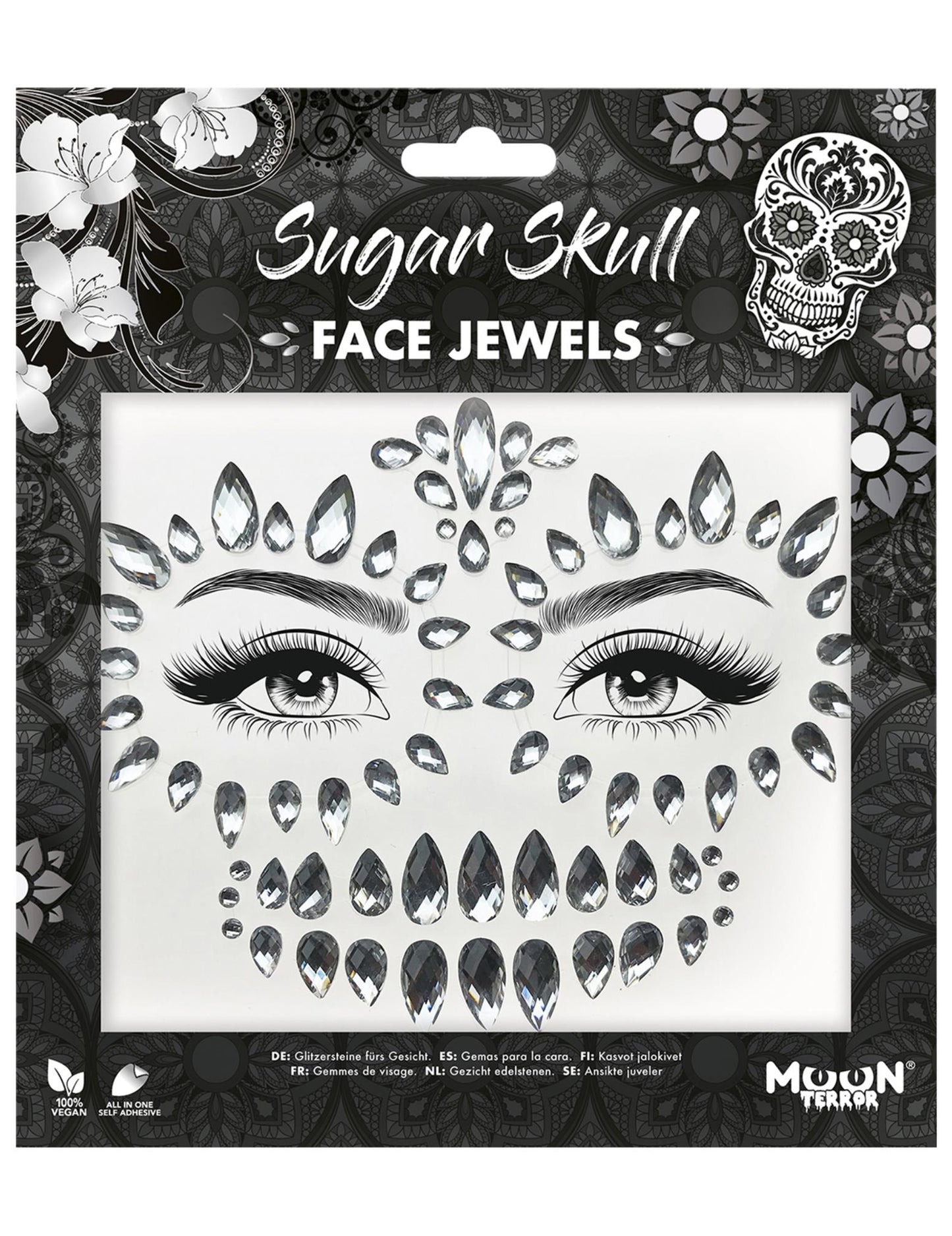 Skeleton Face Facy ljepljive rhinestones