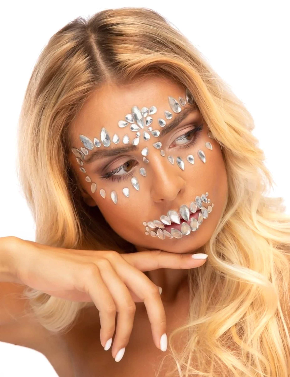 Skeleton Face Facy ljepljive rhinestones