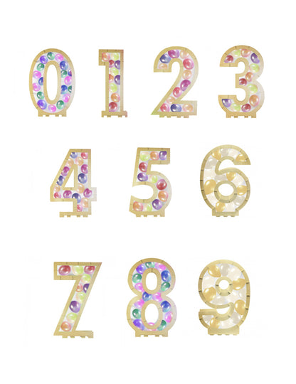 Zlatna brojna struktura za balone 64 cm karton