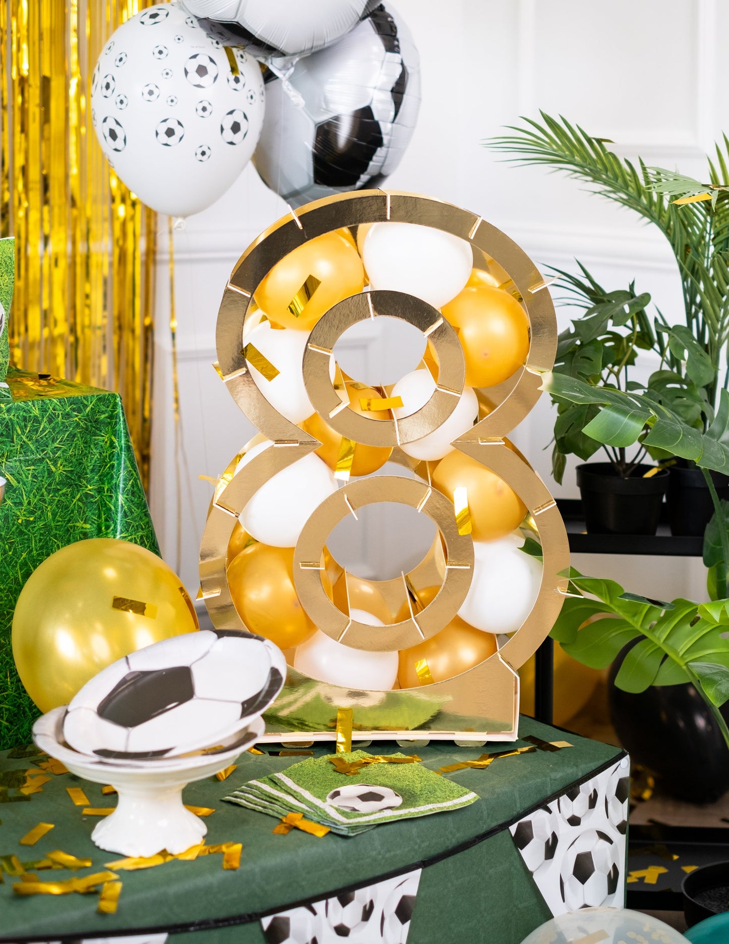 Zlatna brojna struktura za balone 64 cm karton