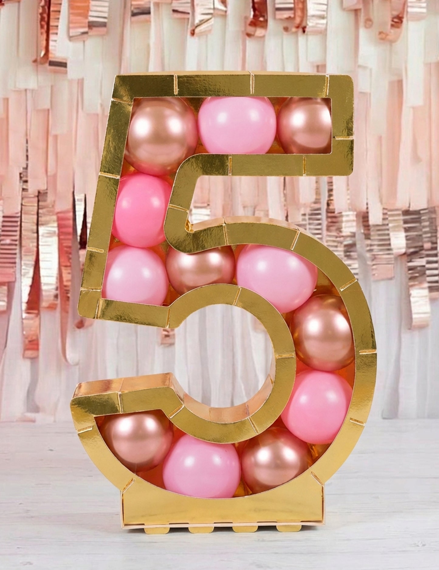 Zlatna brojna struktura za balone 64 cm karton