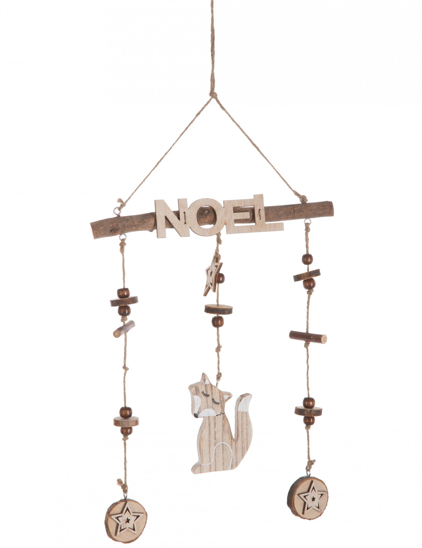 Drvena božićna viseća dekoracija mali lisac 45 cm dekorativni mobil 
