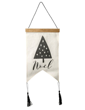 Grafički božićni laneni zidni ukras 37 x 40 cm objesiti