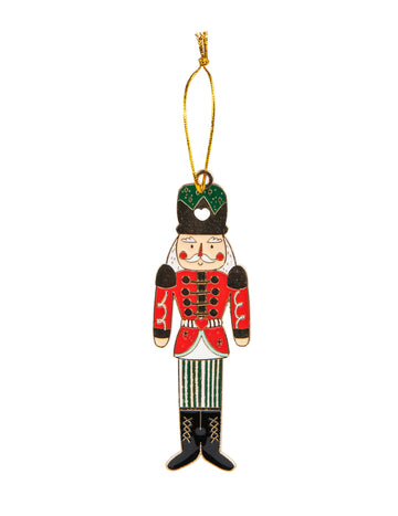 Božićni viseći ukras u obliku krckalice za orašare 10 x 3 cm tradicionalni vojnik