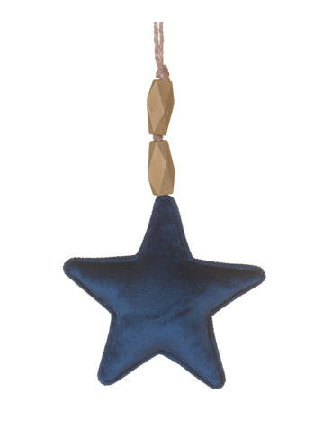 Viseća zvijezda od tamnoplavog baršuna 15 cm 