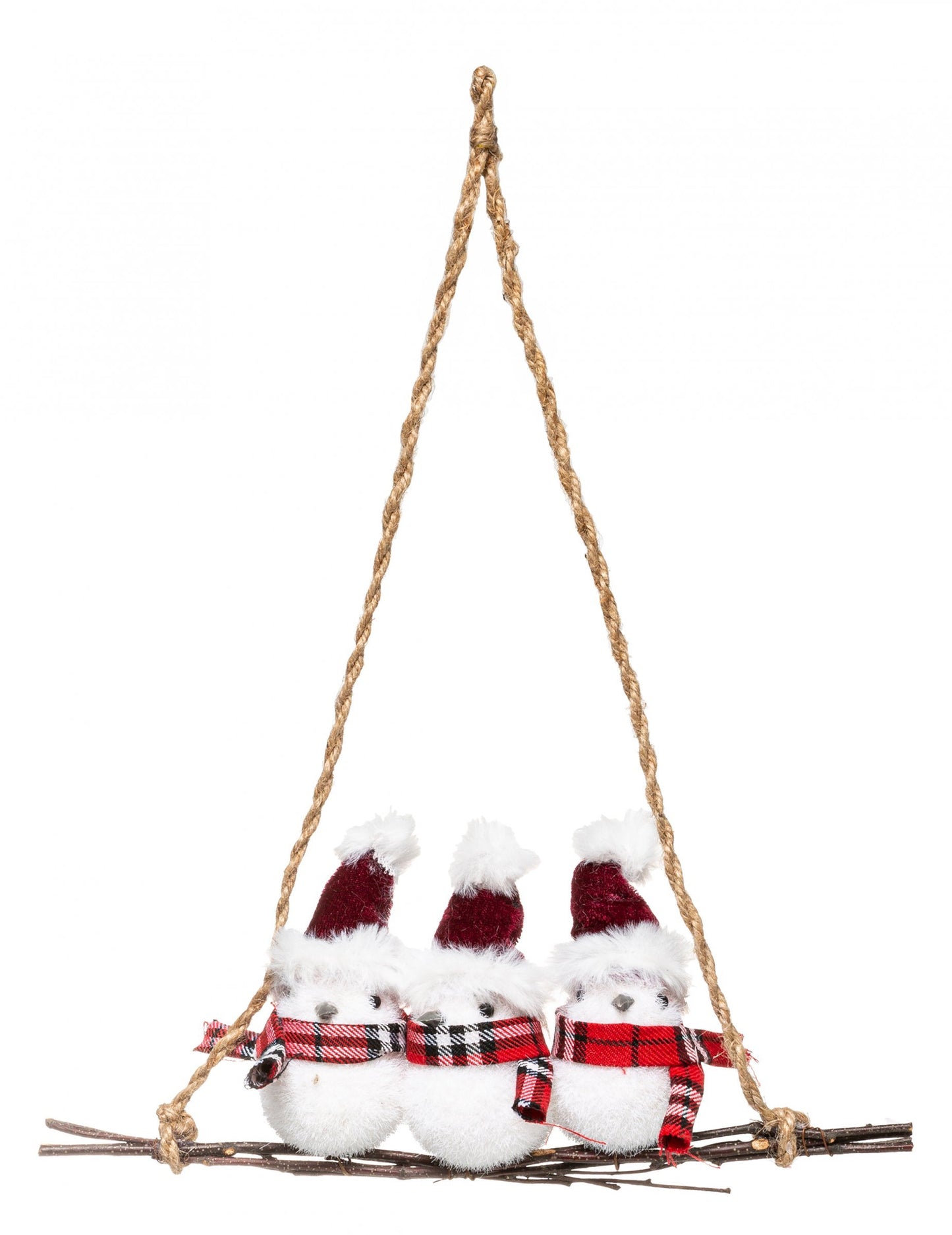 Viseća dekoracija s 3 ptice na grani 35 x 28 cm 