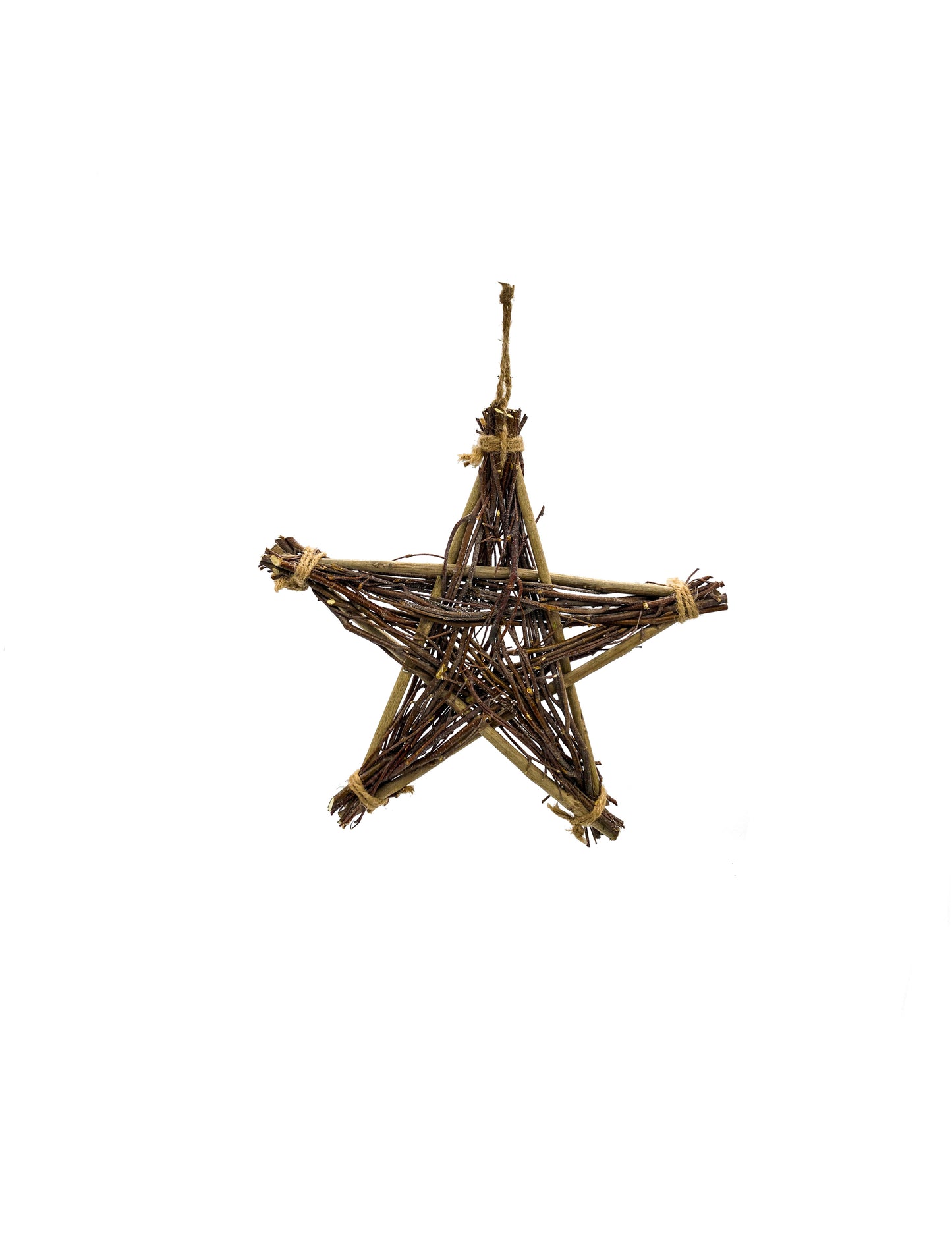 Dekoracija za viseće grančice u obliku zvijezde 36 cm prirodna breza