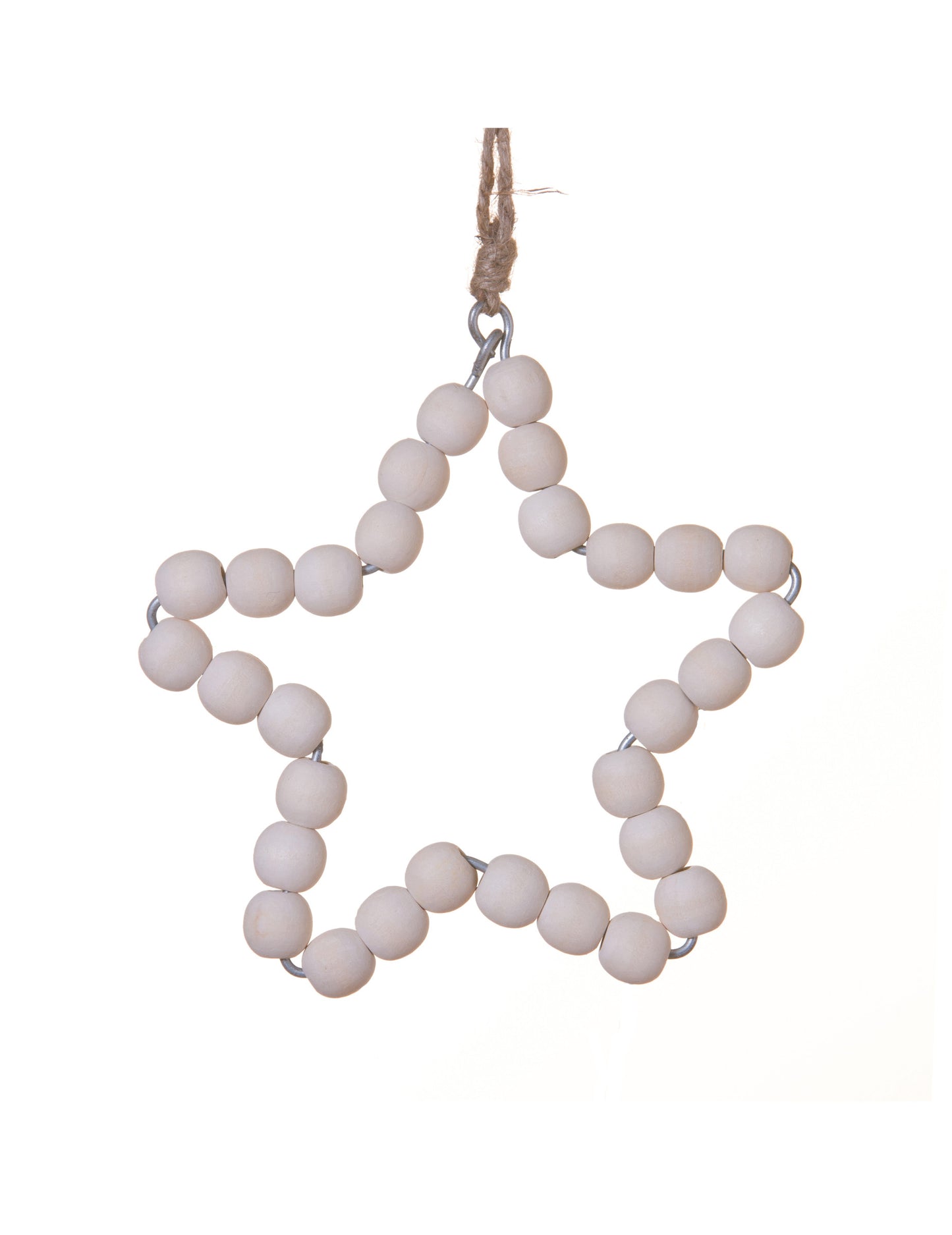 Viseća zvijezda od bijelih perlica 15 cm 