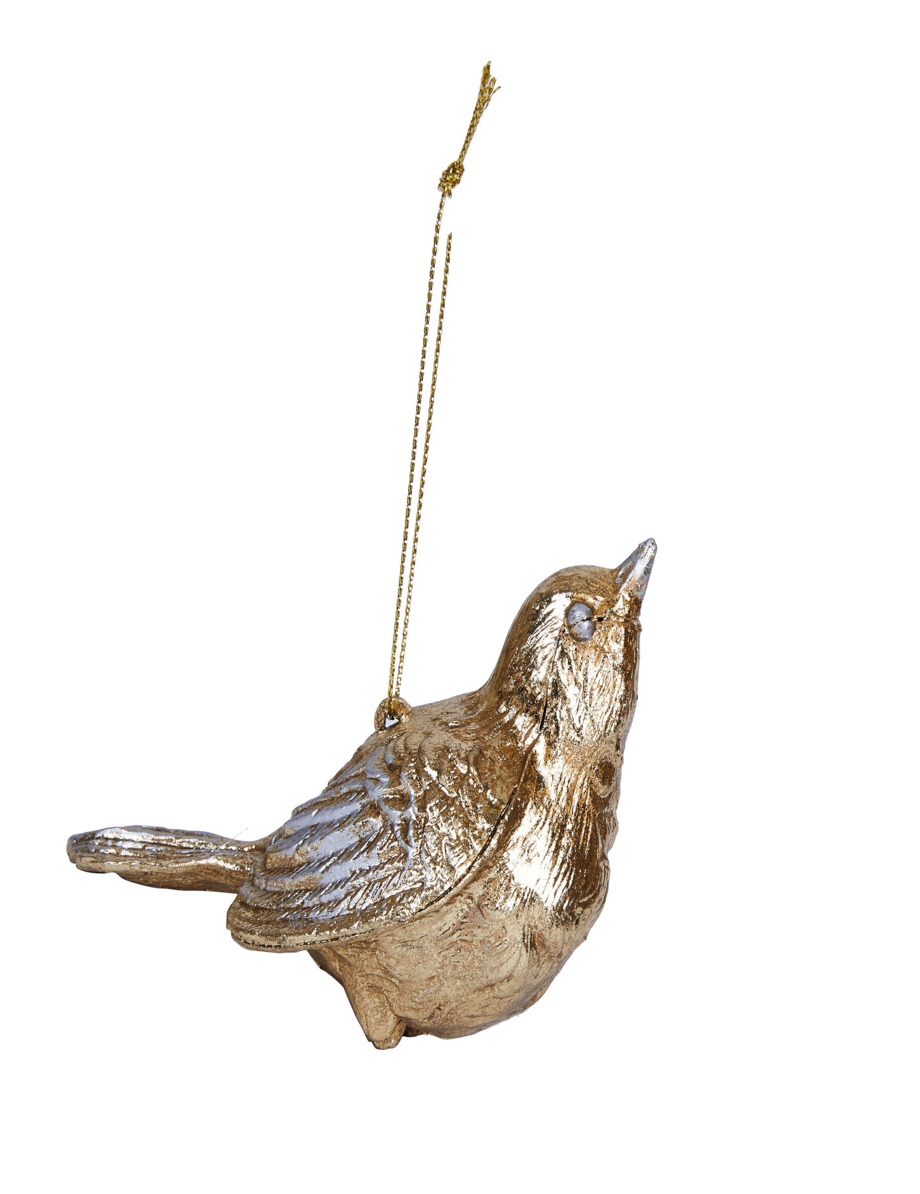 Suspension pour sapin oiseau pour décoration chic doré