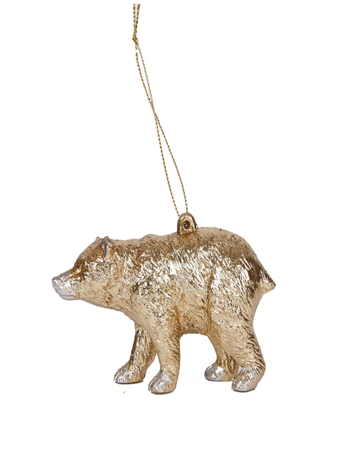 Ukras za božićno drvce zlatni medvjedić 12 cm 