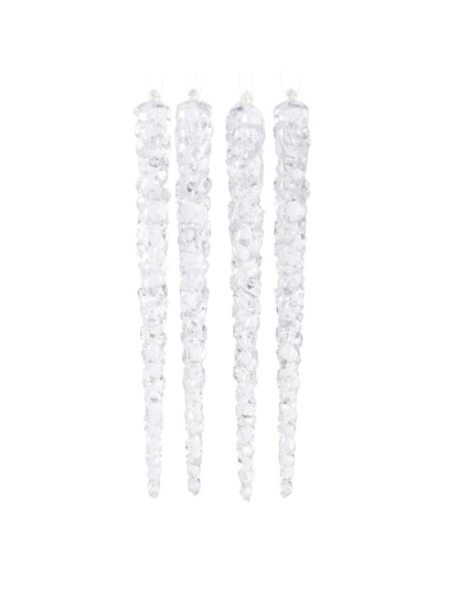 Suspensions stalactites de Noël pour sapin phosphorescentes