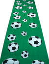 Tapis Foot party pour fête vert avec motifs ballons de football