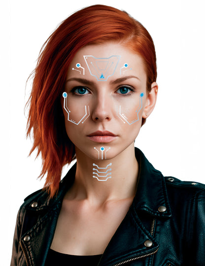 Futurističke tetovaže robotskog lica