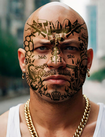 Thug Life Lice Face Tetovaža