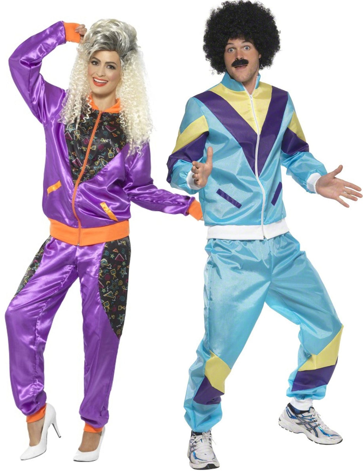 Déguisement de couple années 80 kitsch adulte