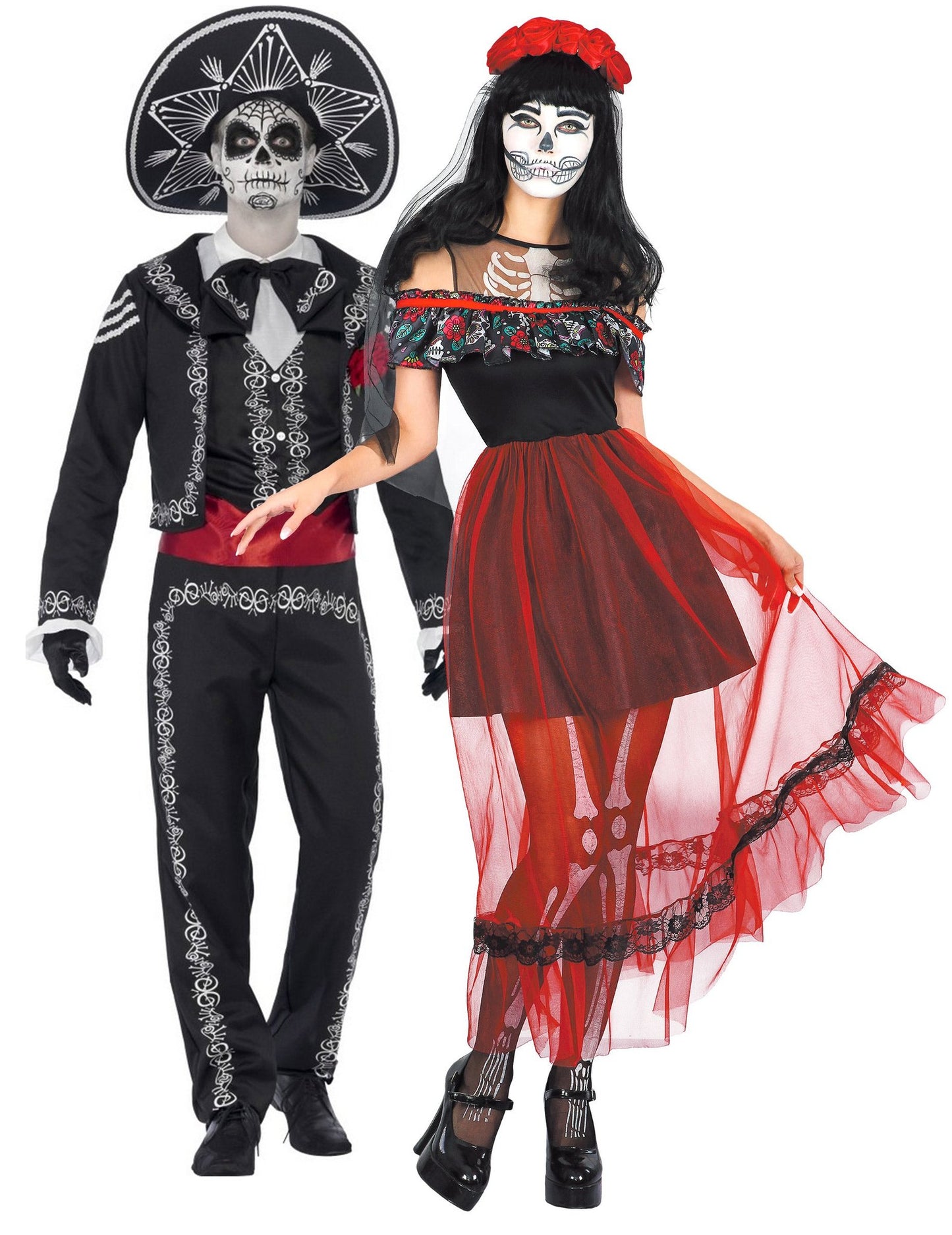 Kostim para meksičkog kostura Dia de los muertos za odrasle za Noć vještica