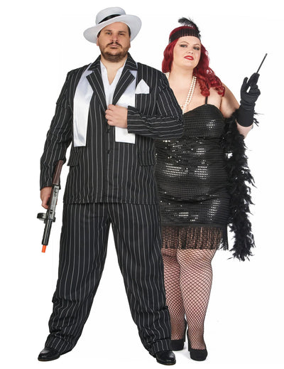 Déguisement de couple grande taille charleston adulte