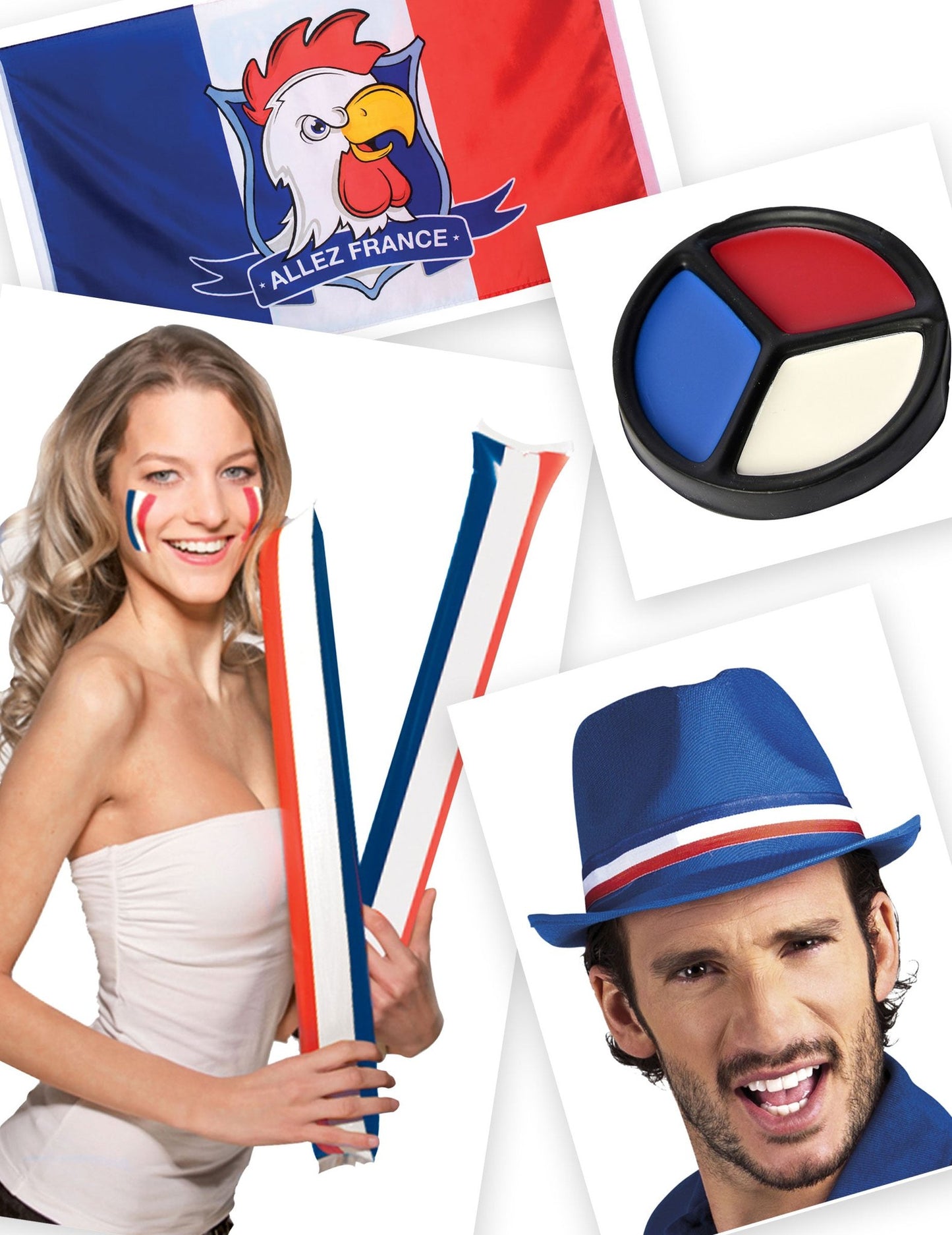 Kit supporter bleu blanc rouge