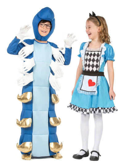 Déguisement de couple Alice et la chenille enfant